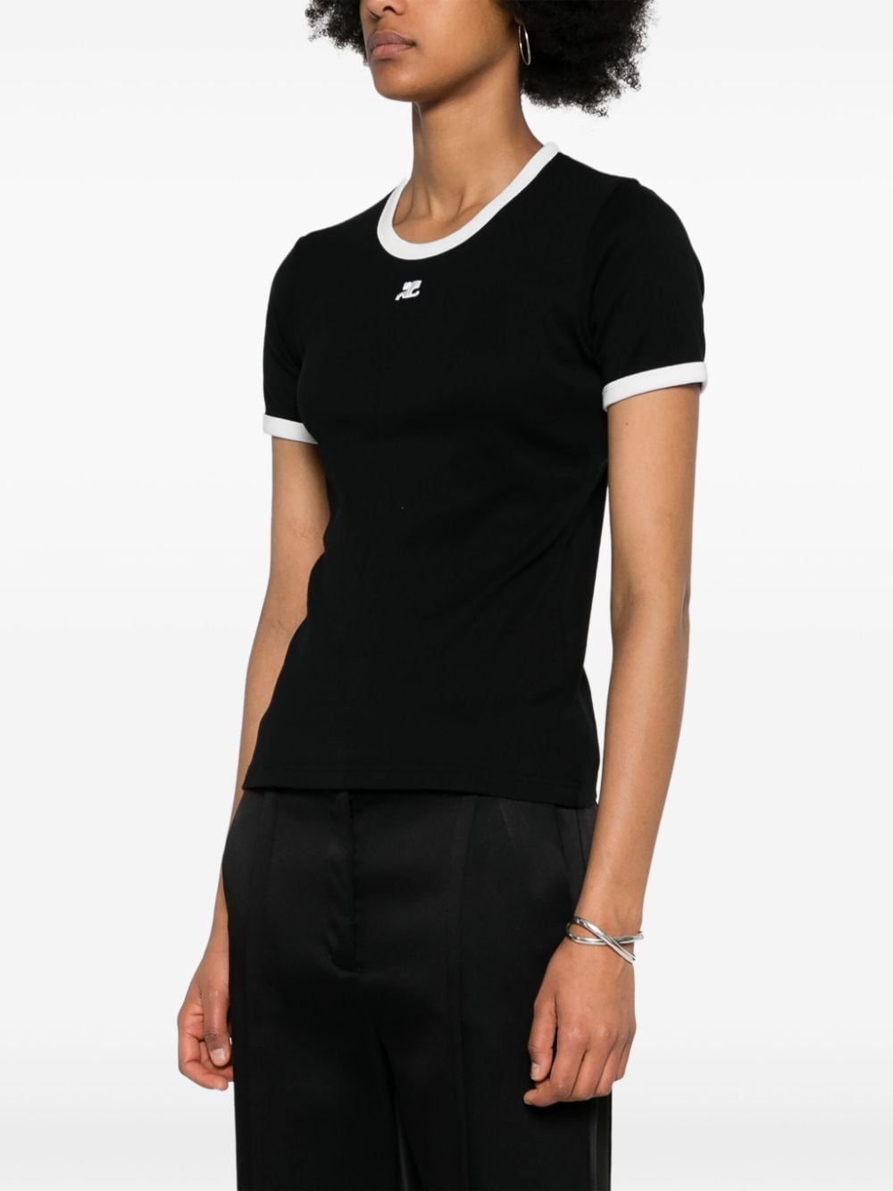 COURREGES PRE T-shirts and Polos Black Cotton
