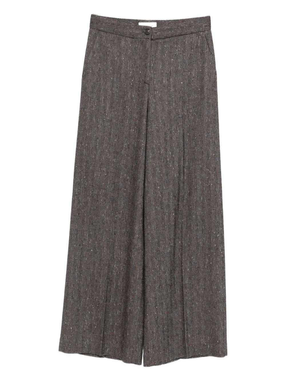 Via Masini 80 Trousers Brown Polyester