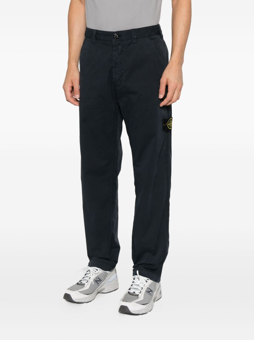 Stone Island Trousers Blue Organic Cotton