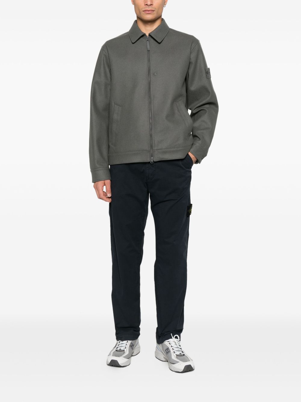 Stone Island Trousers Blue Organic Cotton