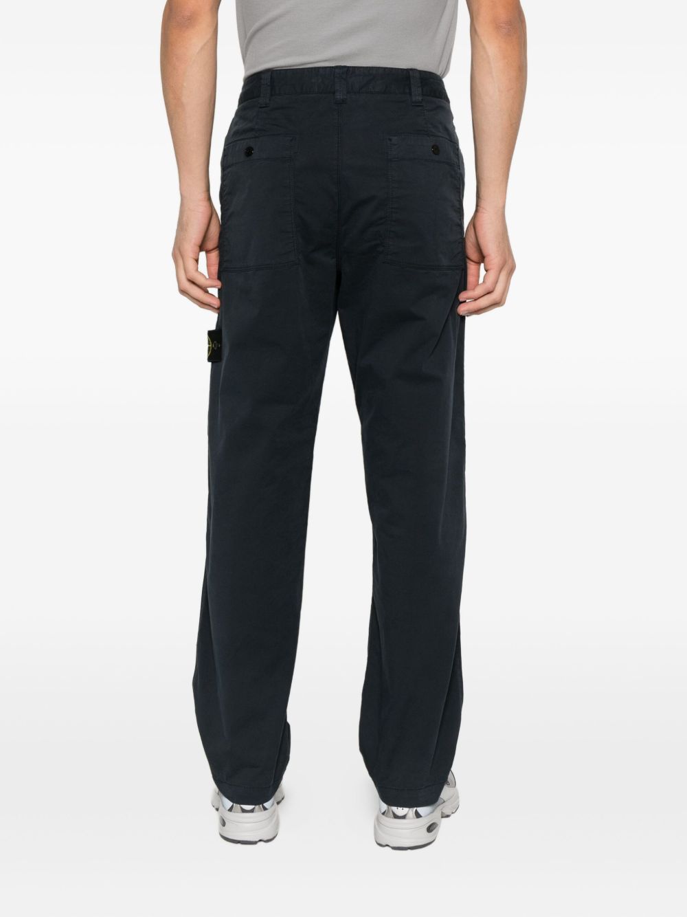 Stone Island Trousers Blue Organic Cotton