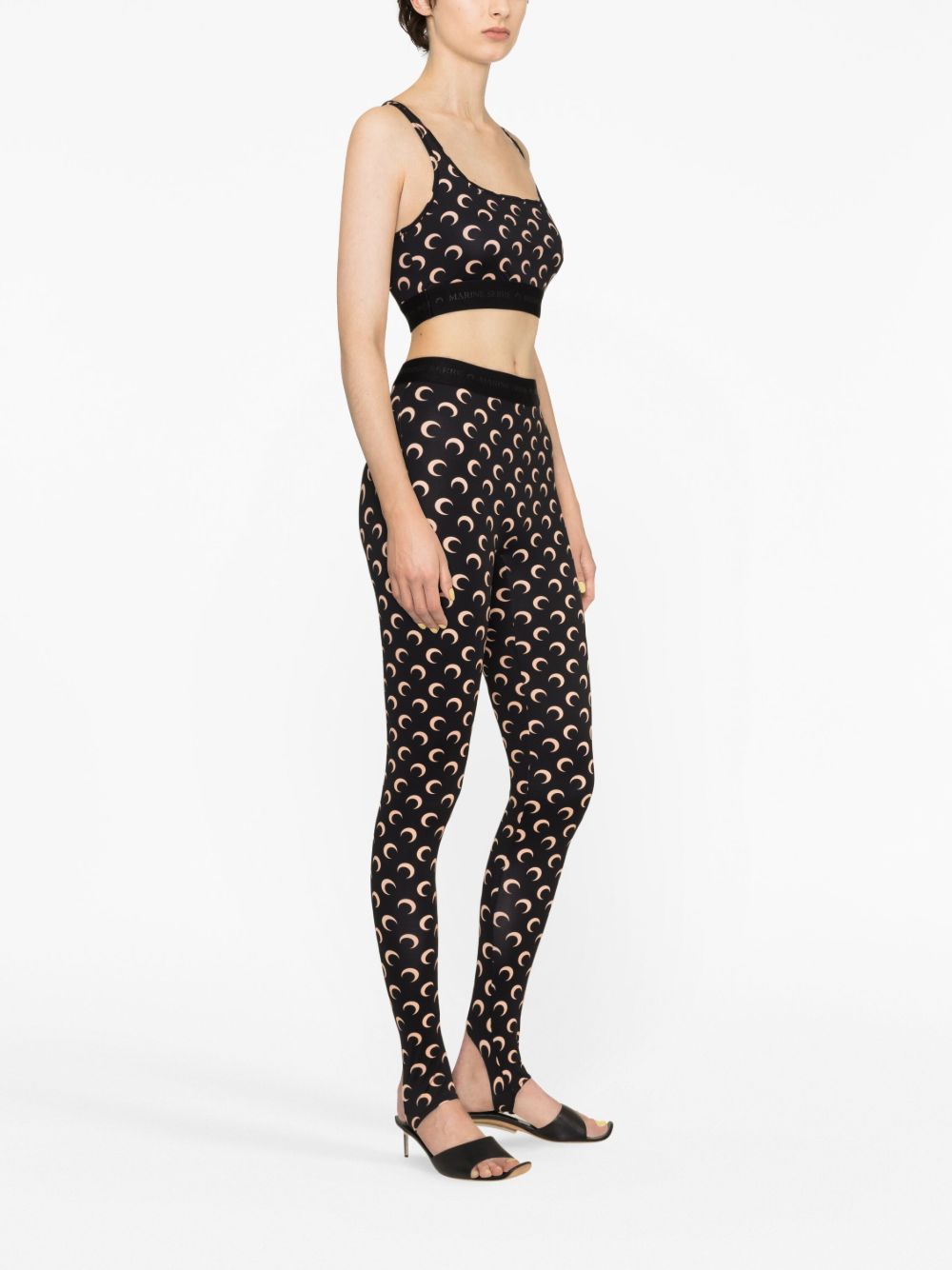 Marine Serre Trousers Black Recycled Polyamide