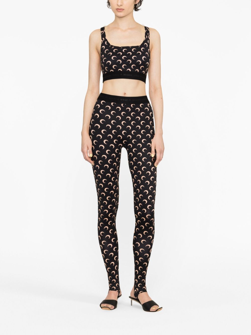Marine Serre Trousers Black Recycled Polyamide