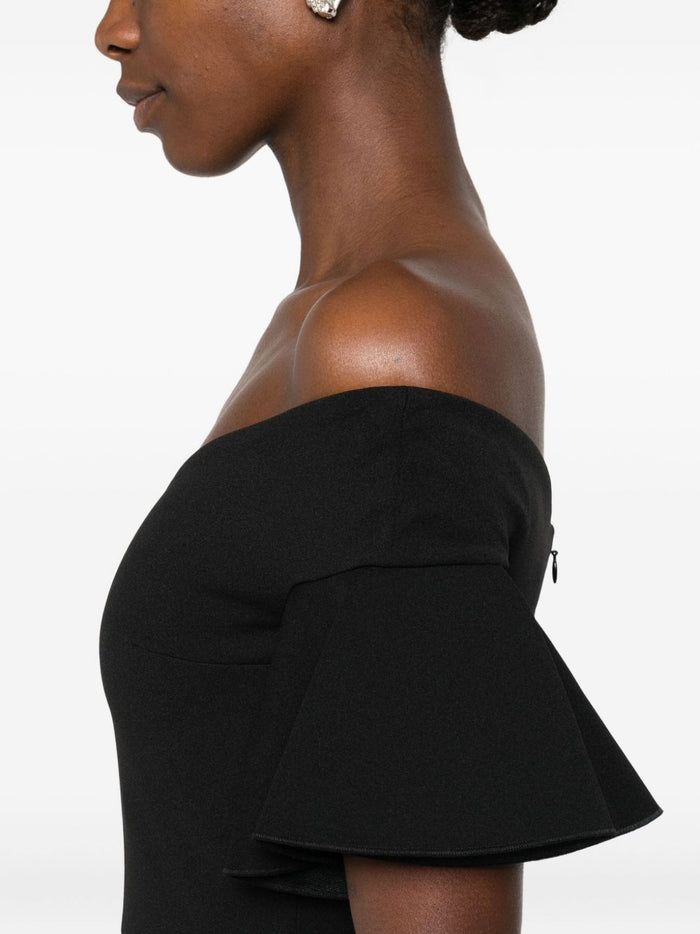 Solace London Dresses Black Polyester Elastane