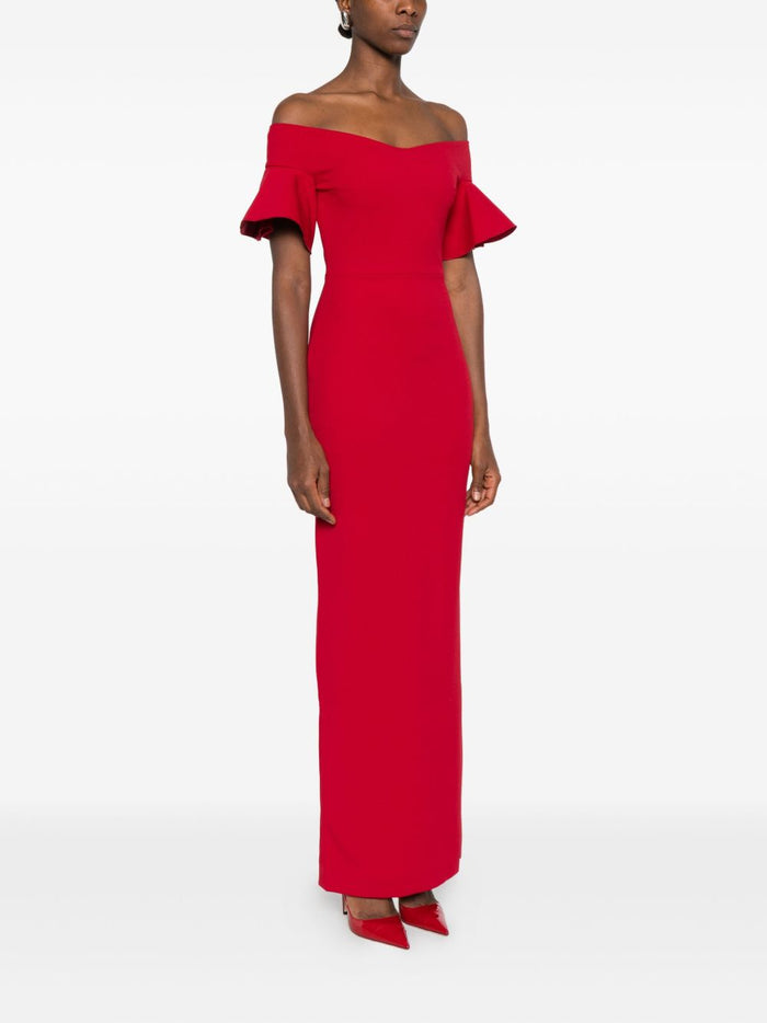 Solace London Dresses Red Polyester Elastane