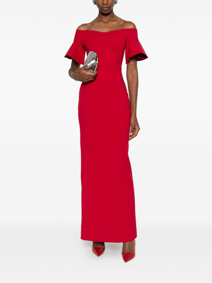 Solace London Dresses Red Polyester Elastane