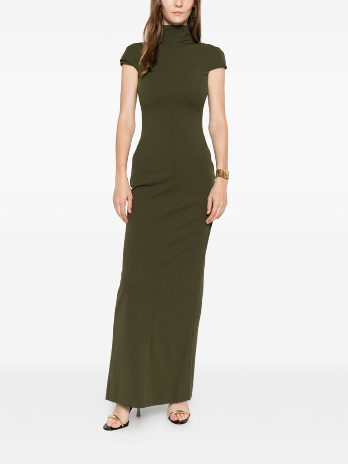 Solace London Dresses Green Polyester Elastane