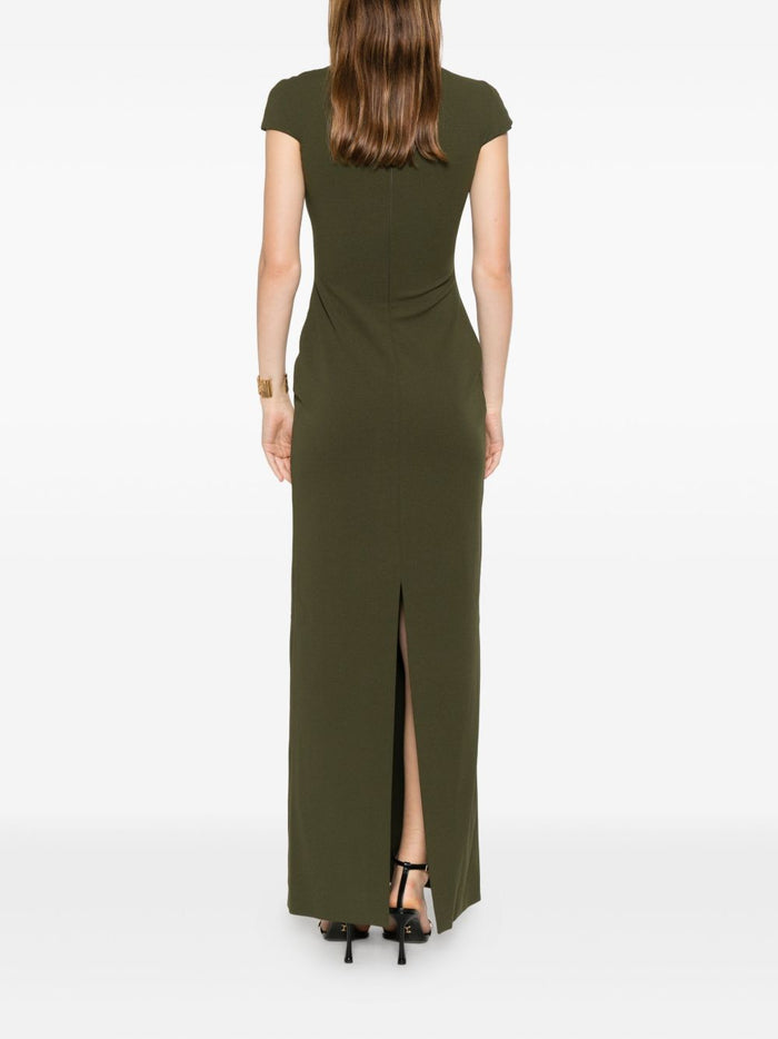 Solace London Dresses Green Polyester Elastane