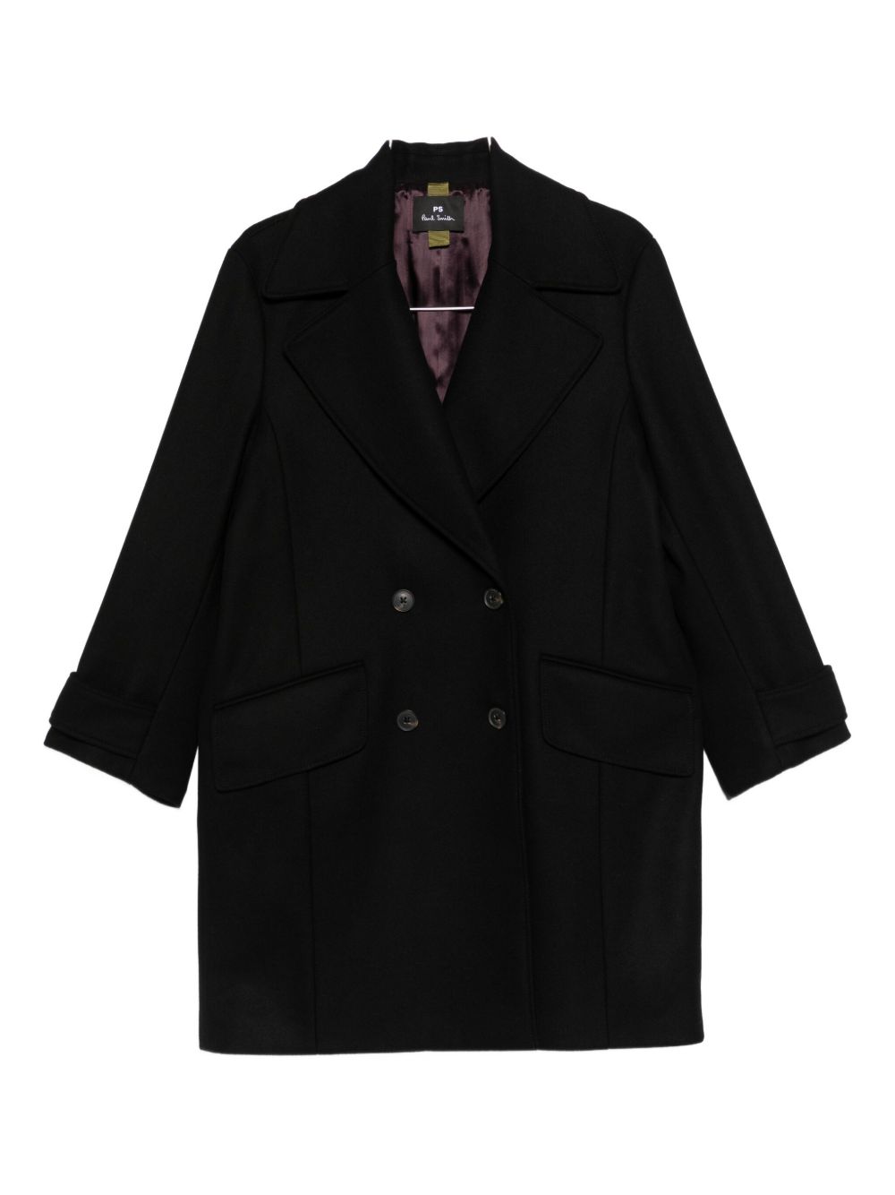 Paul Smith Coats Black Outer: Wool