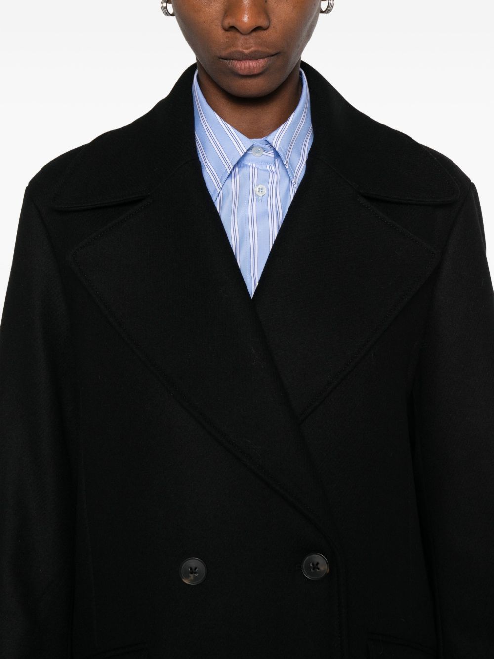 Paul Smith Coats Black Outer: Wool
