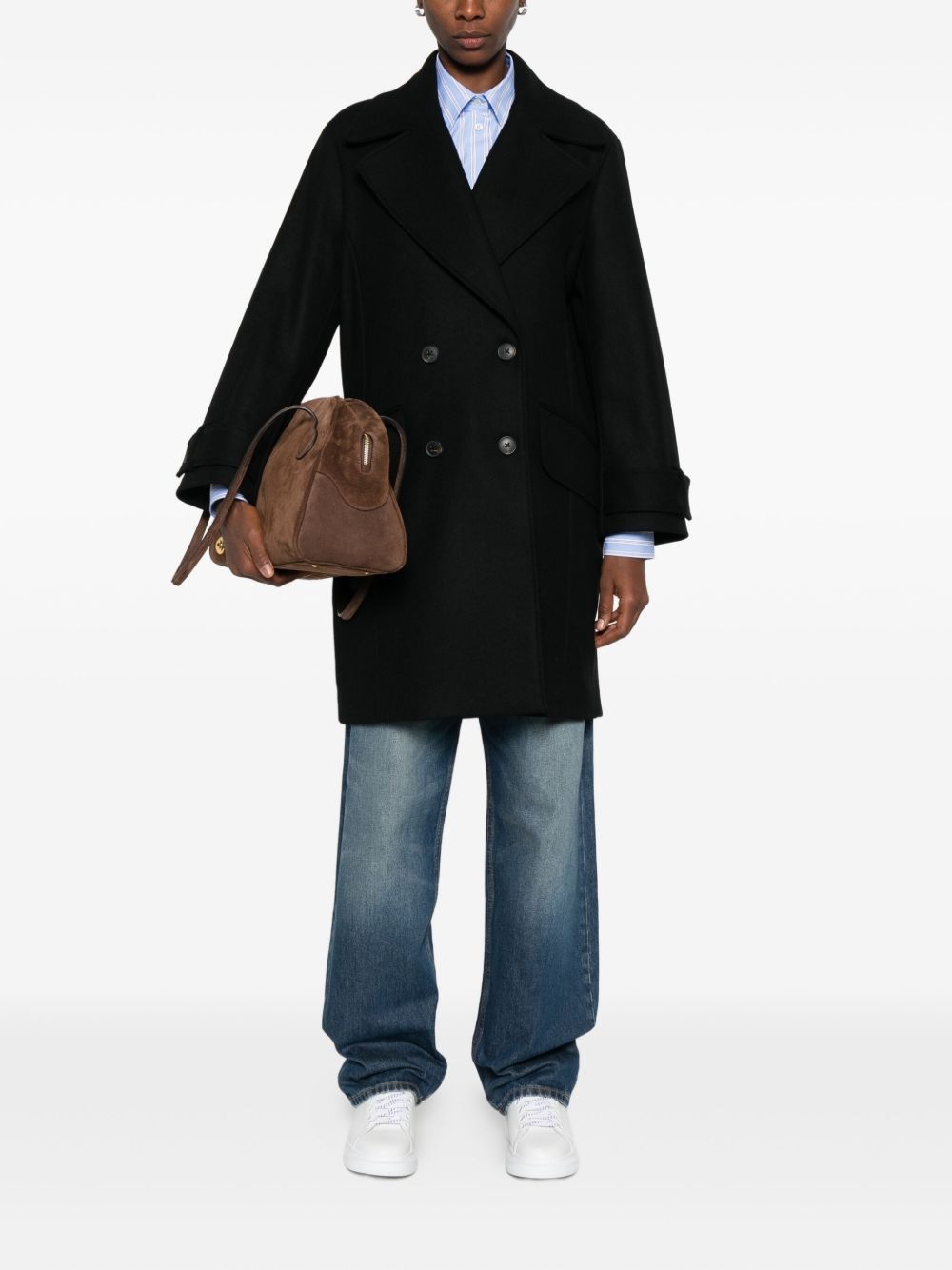 Paul Smith Coats Black Outer: Wool