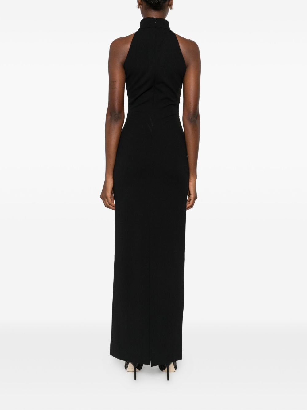 Solace London Dresses Black Polyester Elastane