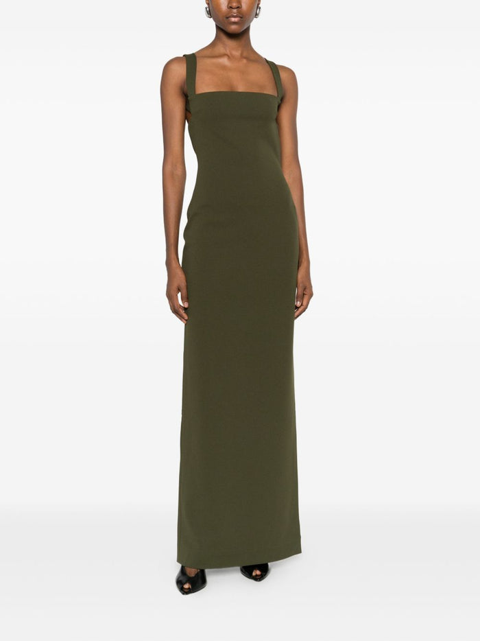 Solace London Dresses Green Polyester Elastane