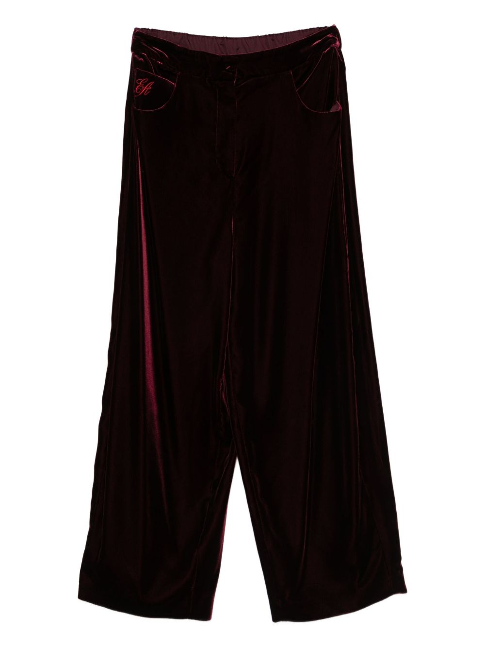 Emporio Armani Trousers Bordeaux Viscose
