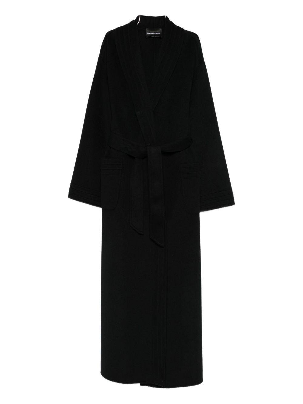 Emporio Armani Coats Nero Cashmere