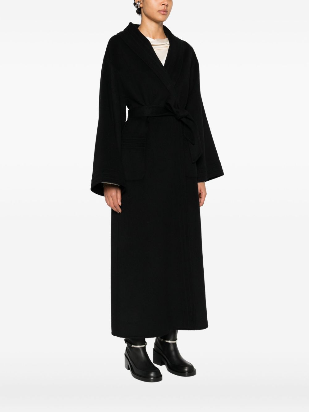 Emporio Armani Coats Nero Cashmere