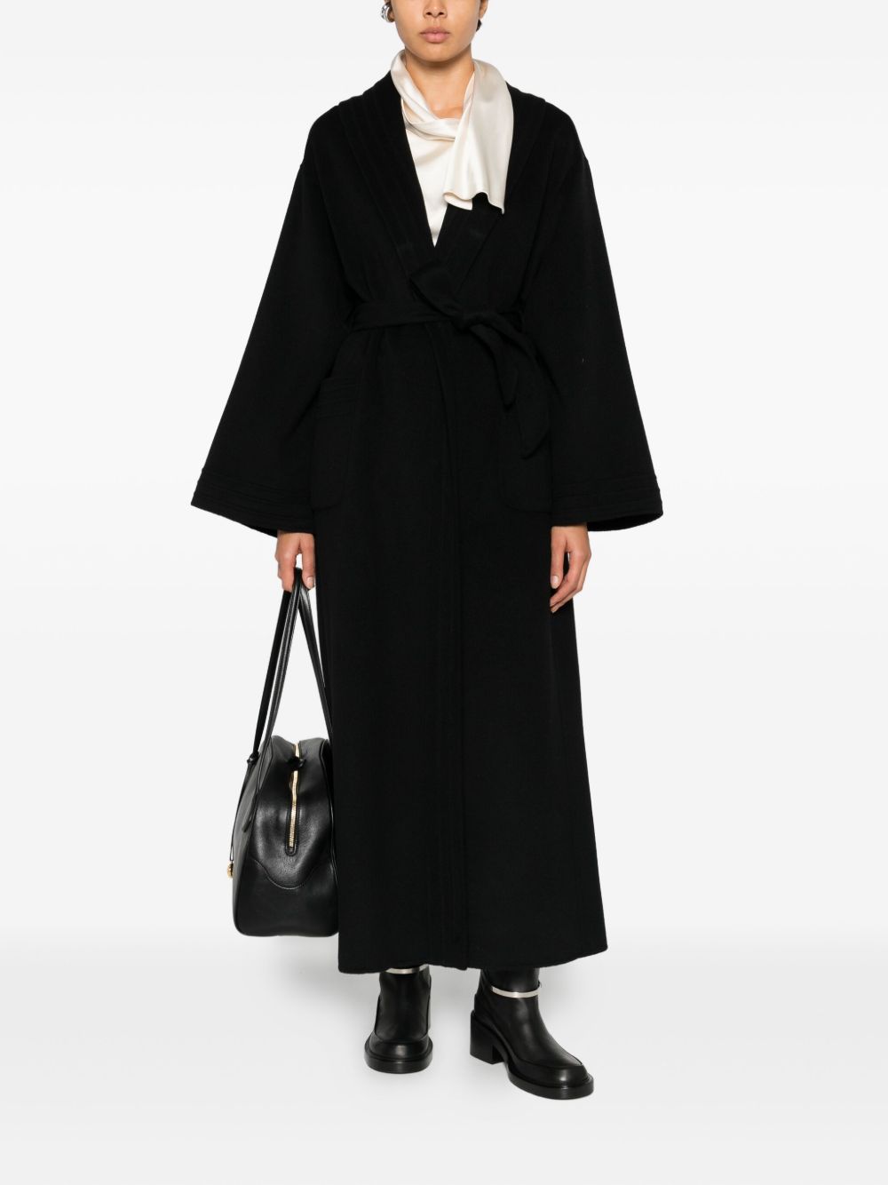 Emporio Armani Coats Nero Cashmere