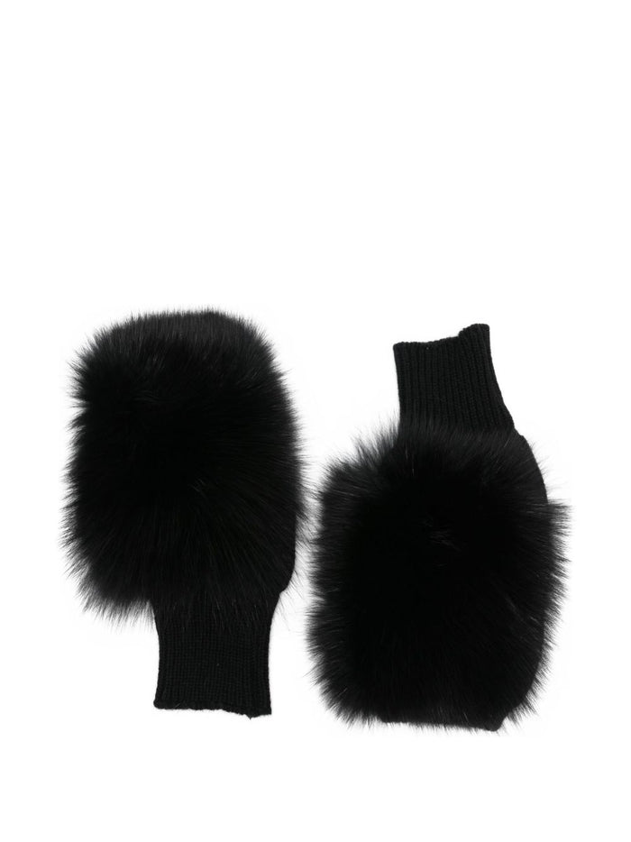 Alpo Gloves Black Cashmere 100 %