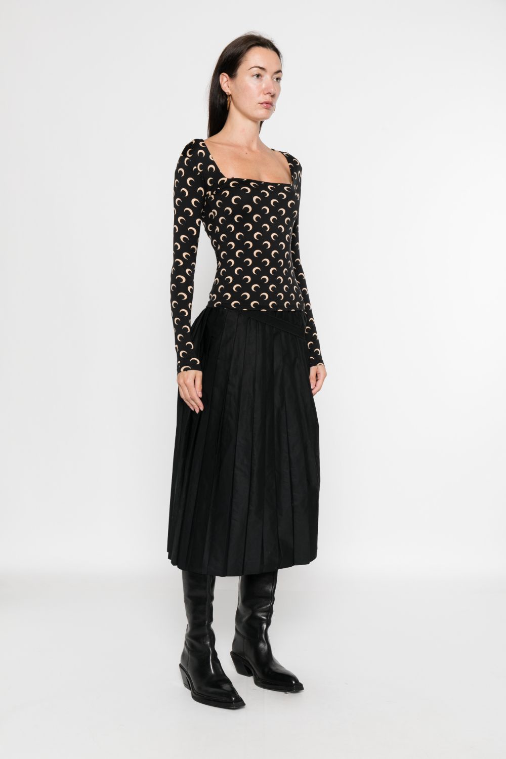 Marine Serre Top Black Recycled Polyamide
