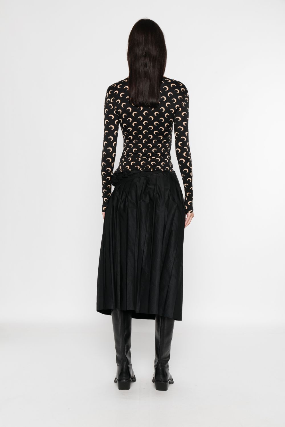 Marine Serre Top Black Recycled Polyamide