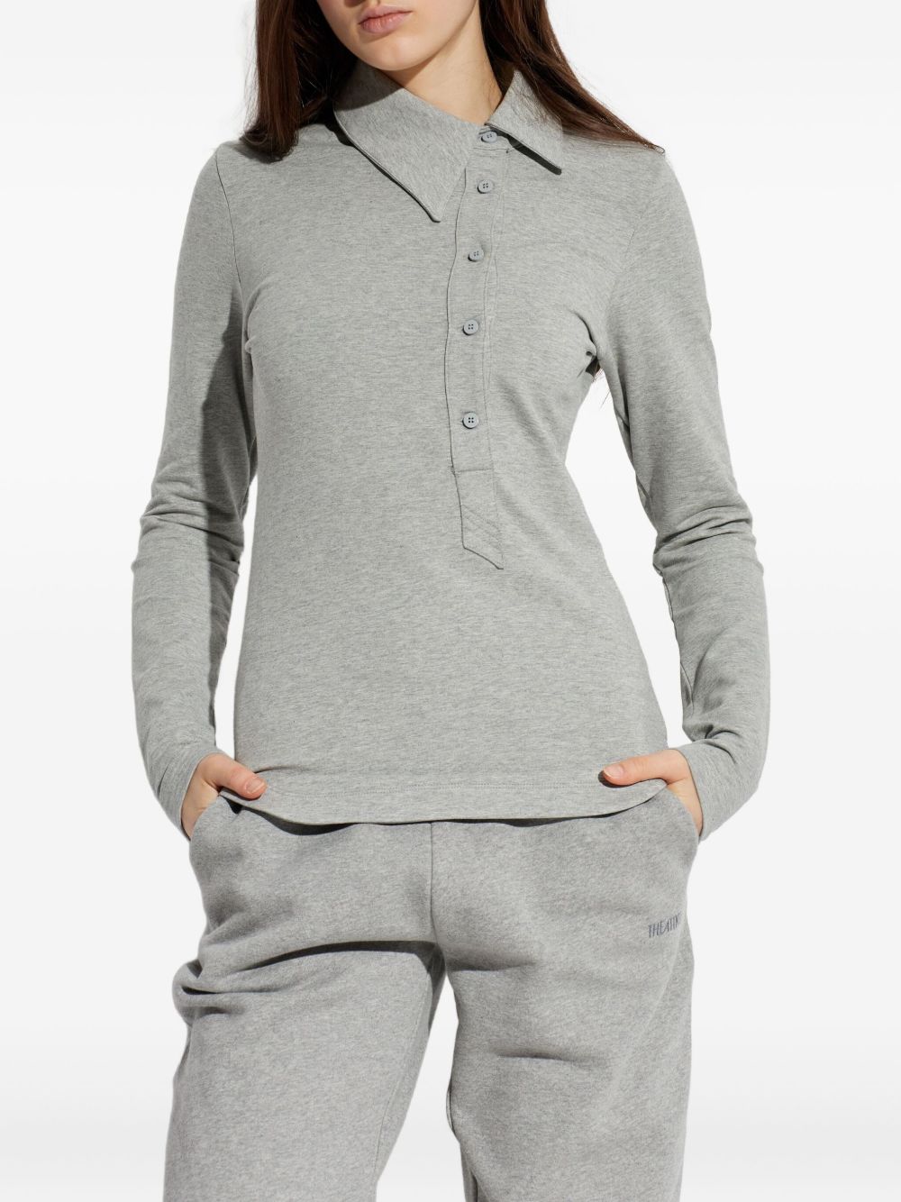 The Attico T-shirts and Polos Grey Cotton Elastane