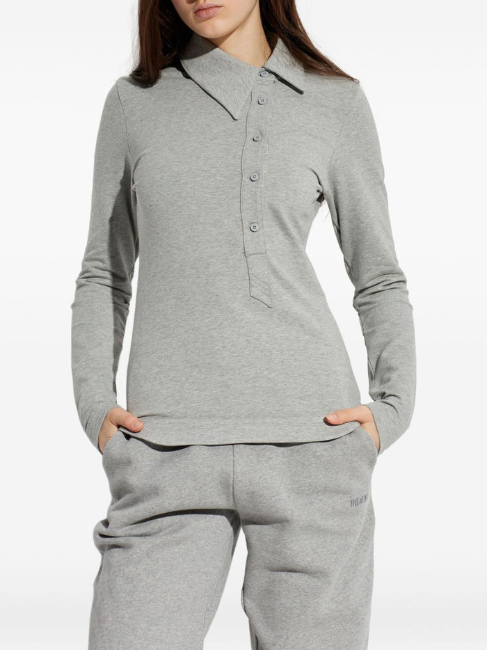 The Attico T-shirts and Polos Grey Cotton Elastane