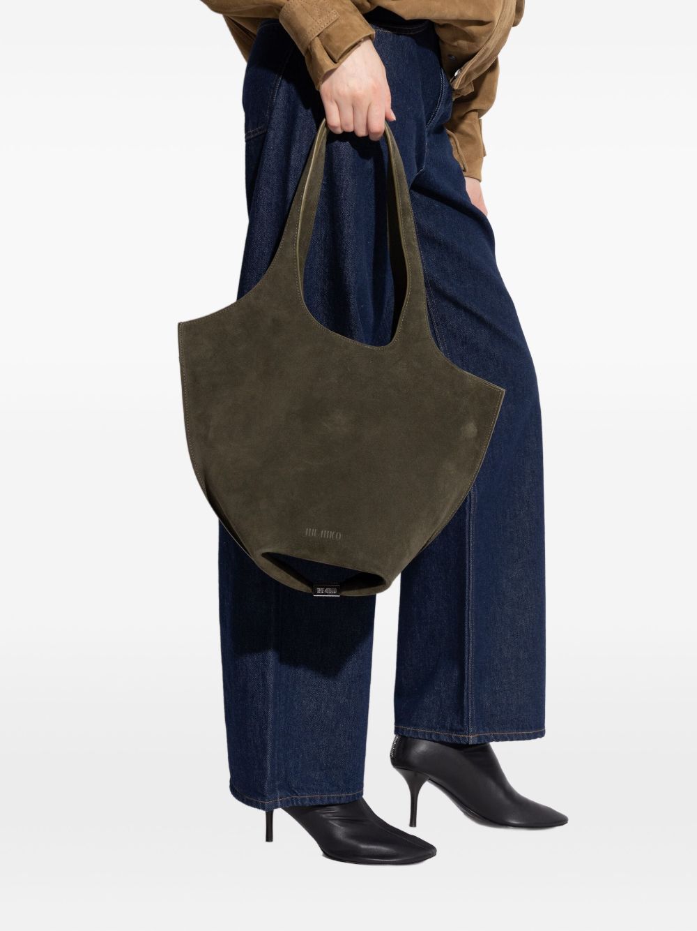 The Attico Bags Green Suede