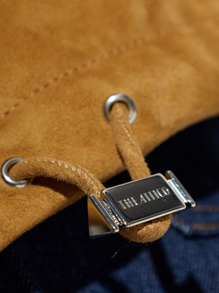 The Attico Coats Beige Lamb Leather