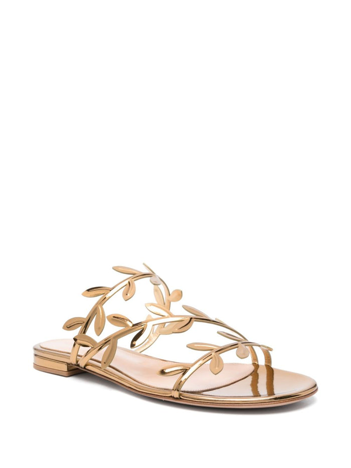 Gianvito Rossi Sandals Golden Calf Leather