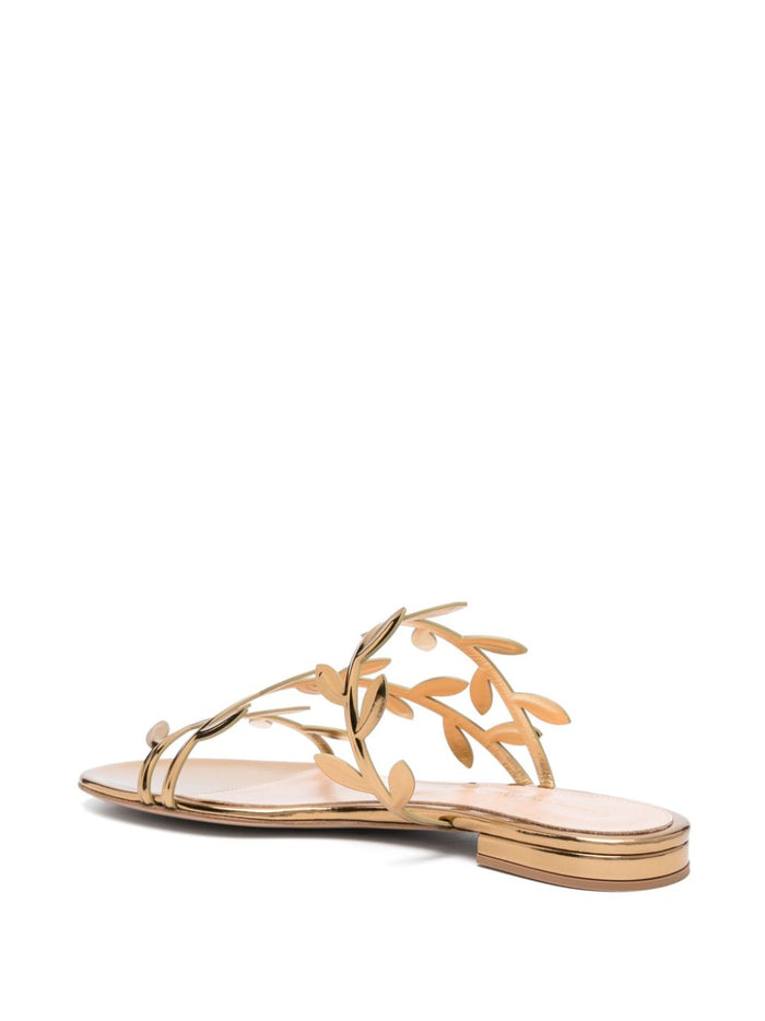 Gianvito Rossi Sandals Golden Calf Leather