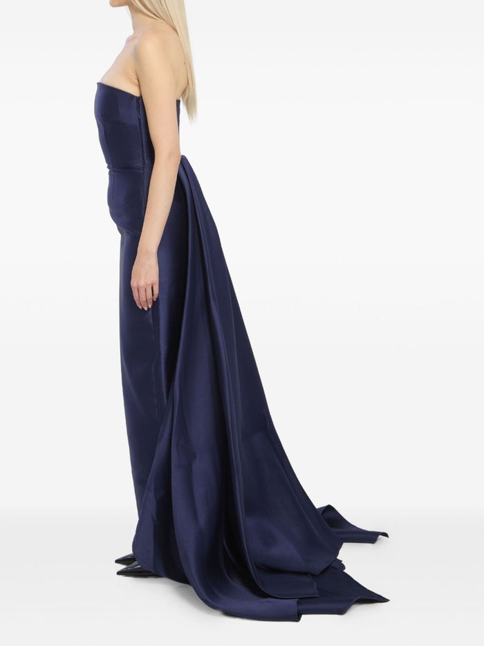 Solace London Dresses Blue Polyester Elastane