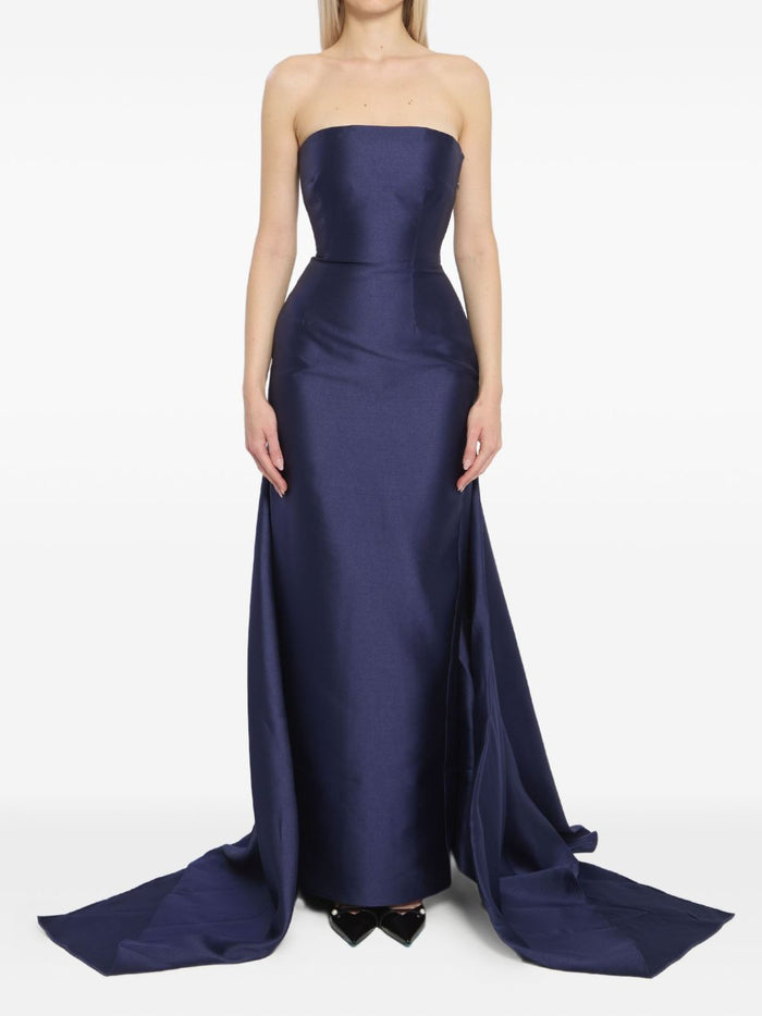 Solace London Dresses Blue Polyester Elastane