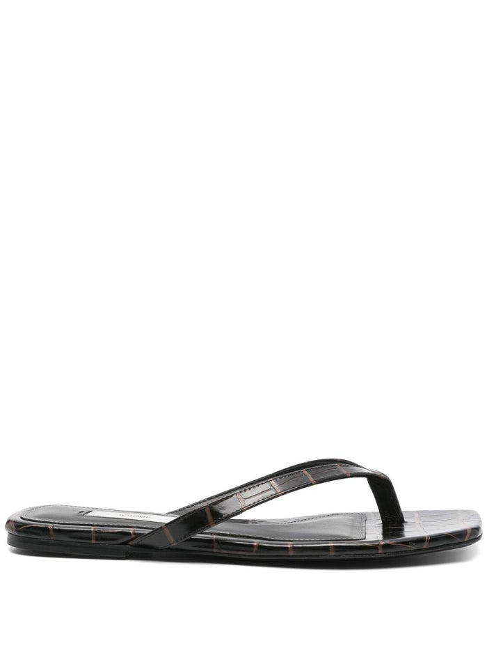 TOTEME PRE Sandals Brown Cow Leather