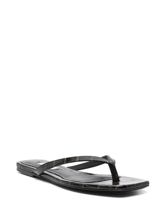 TOTEME PRE Sandals Brown Cow Leather