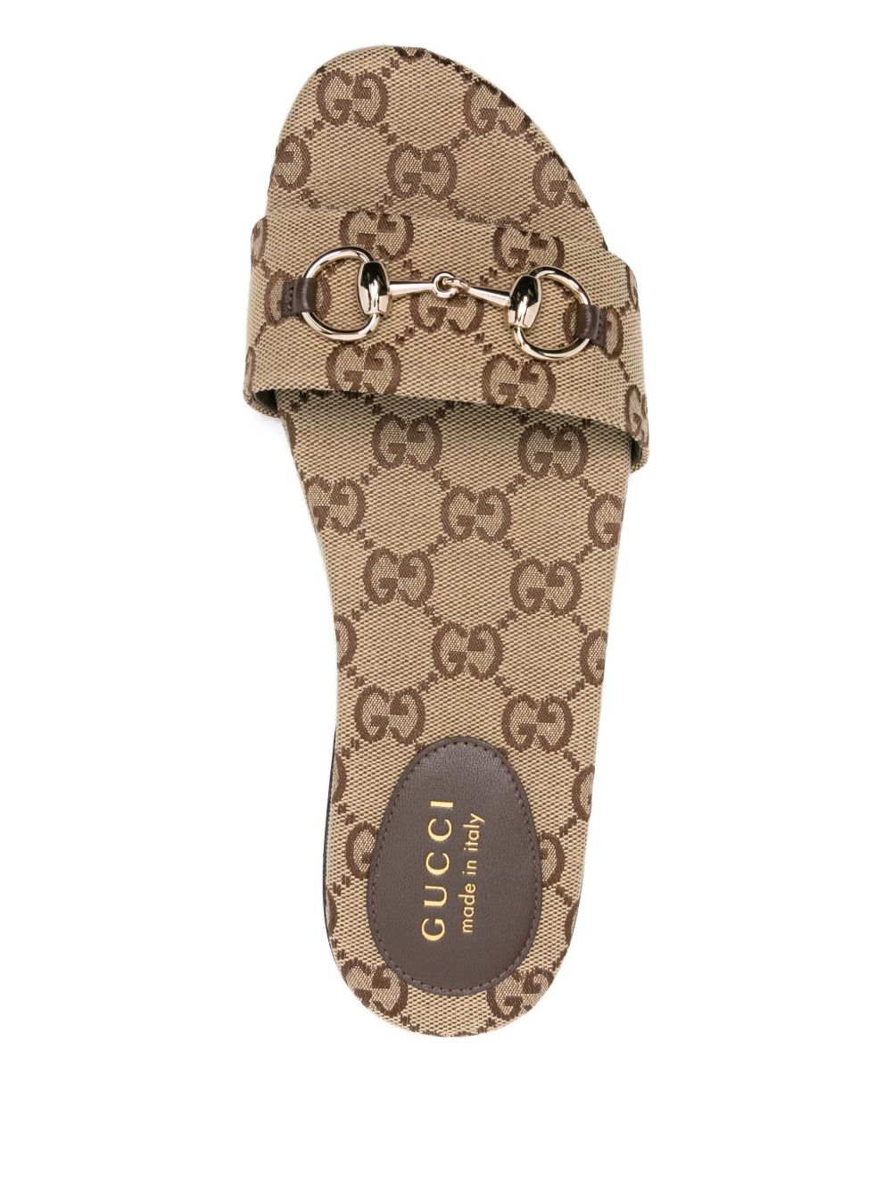 Gucci Sandals Camel Cotton Polyester