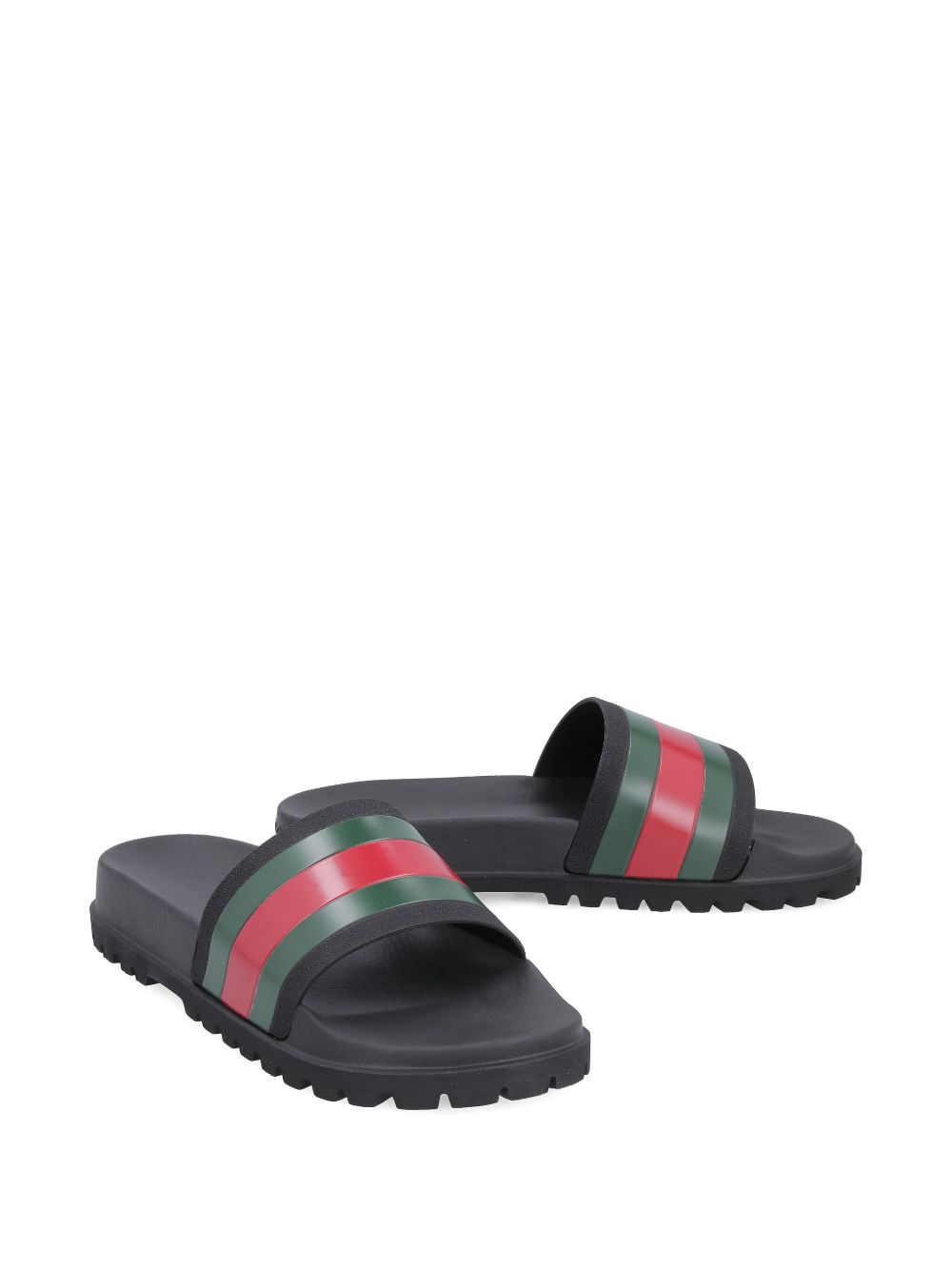 Gucci Sandals Black Rubber-elastodiene