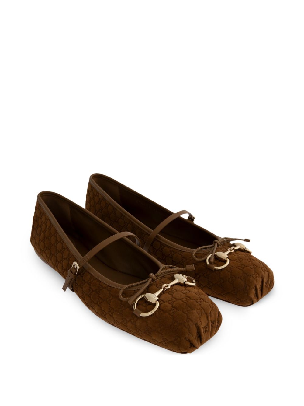 Gucci Flat shoes Leather Brown Domestic Goat