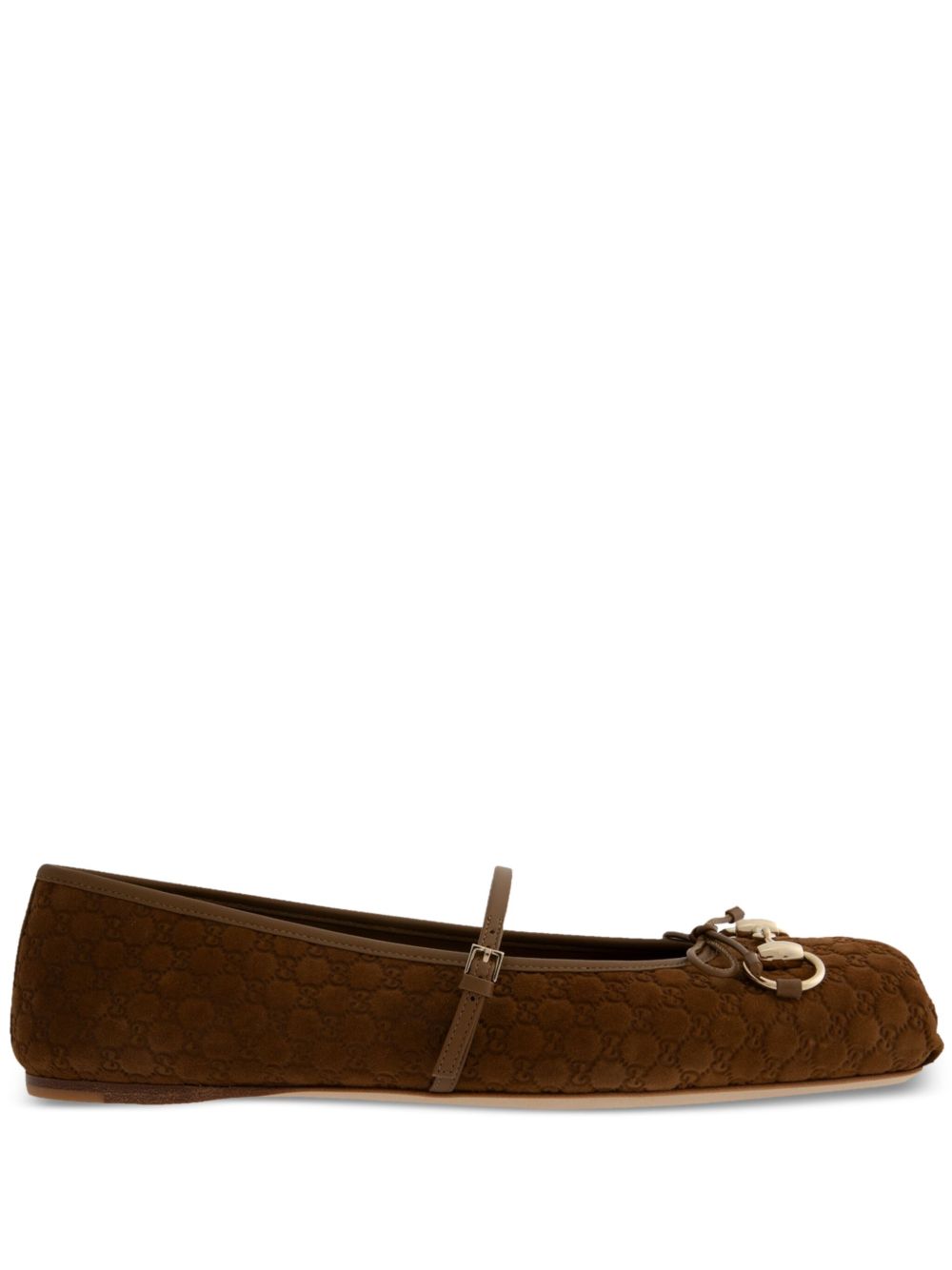 Gucci Flat shoes Leather Brown Domestic Goat