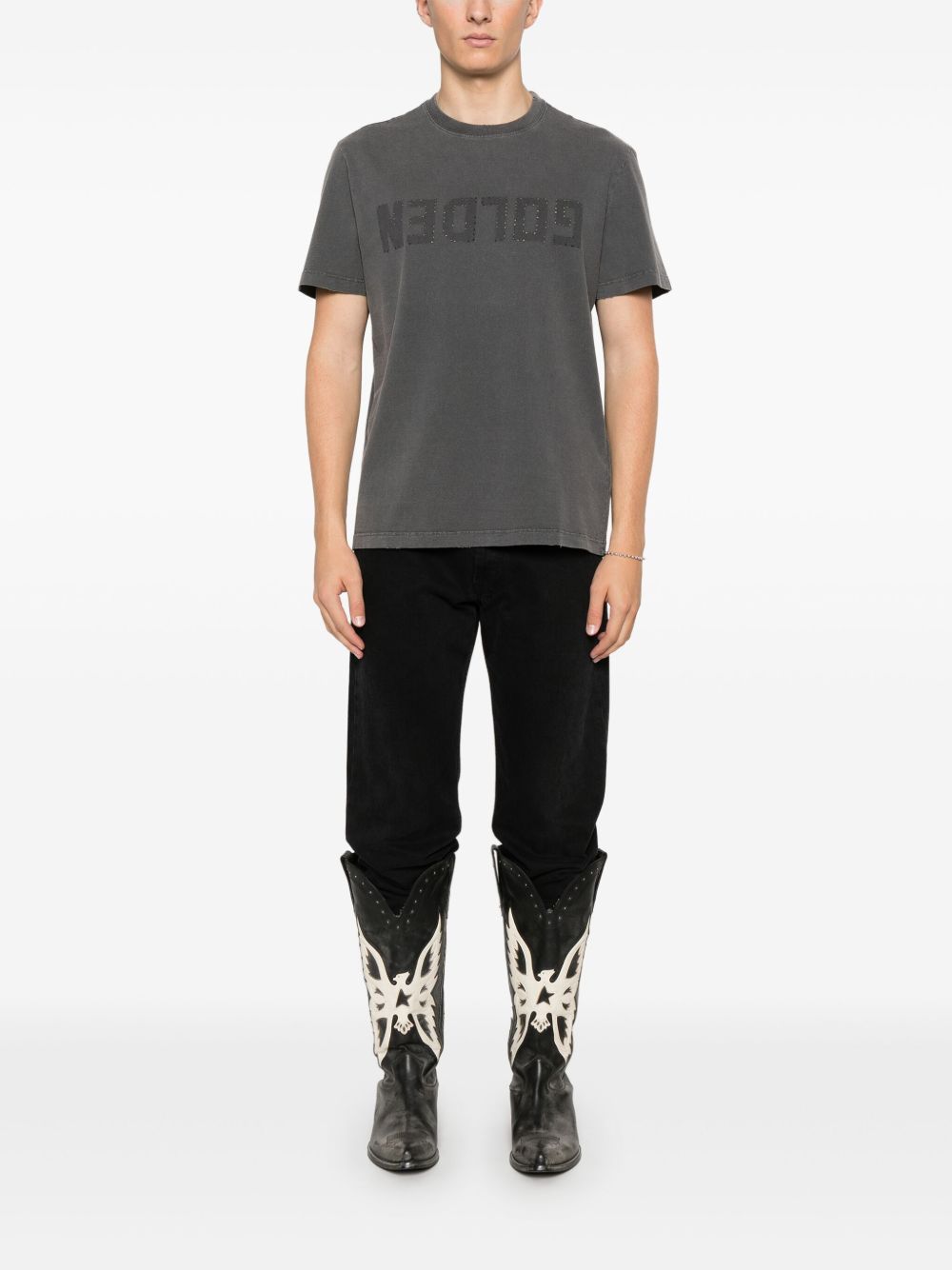 Golden Goose T-shirts and Polos Grey Cotton