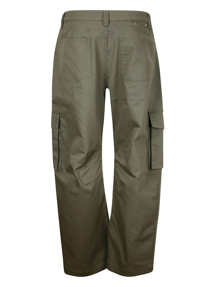 Golden Goose Trousers Verde Scuro Outer: Cotton