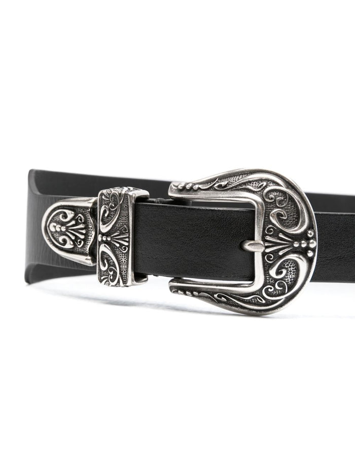 Golden Goose Belts Black Leather