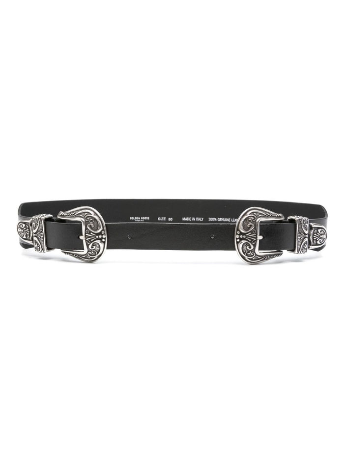 Golden Goose Belts Black Leather