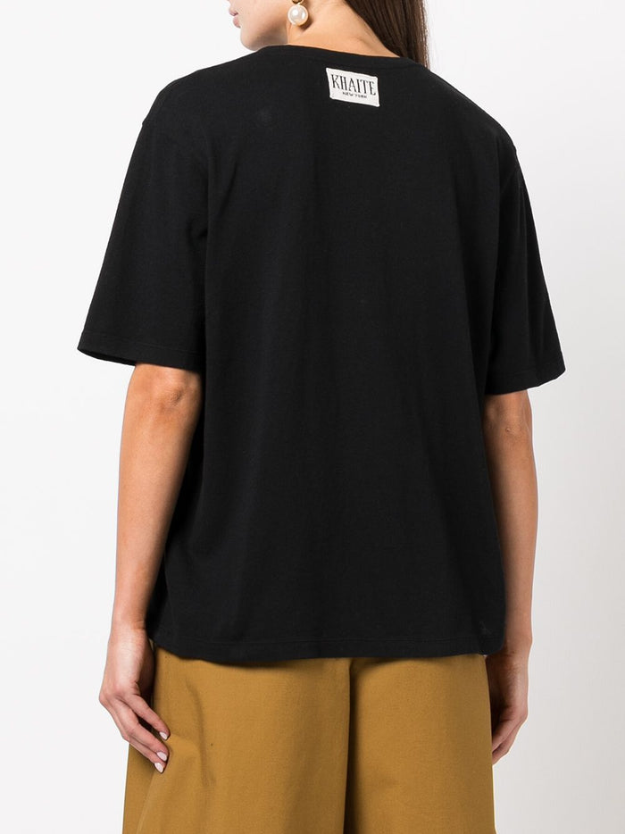 KHAITE T-shirts and Polos Black Cotton