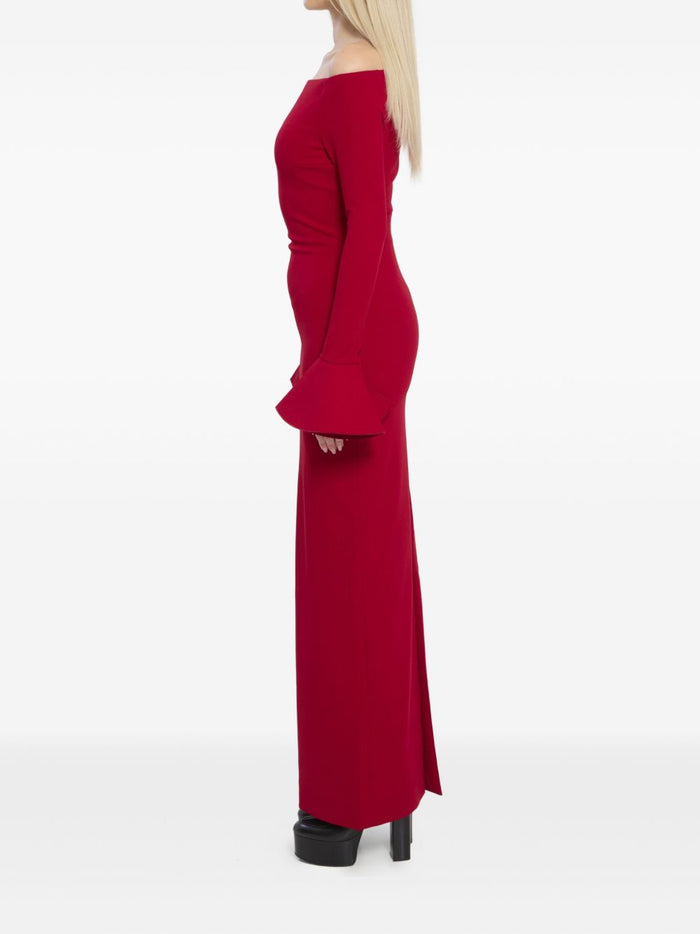 Solace London Dresses Red Polyester Elastane