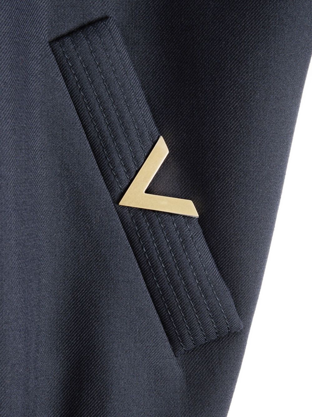 Valentino Coats Blue Polyester Wool