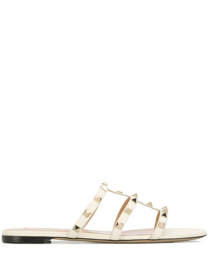 Valentino Garavani Sandals Ivory Calf Leather