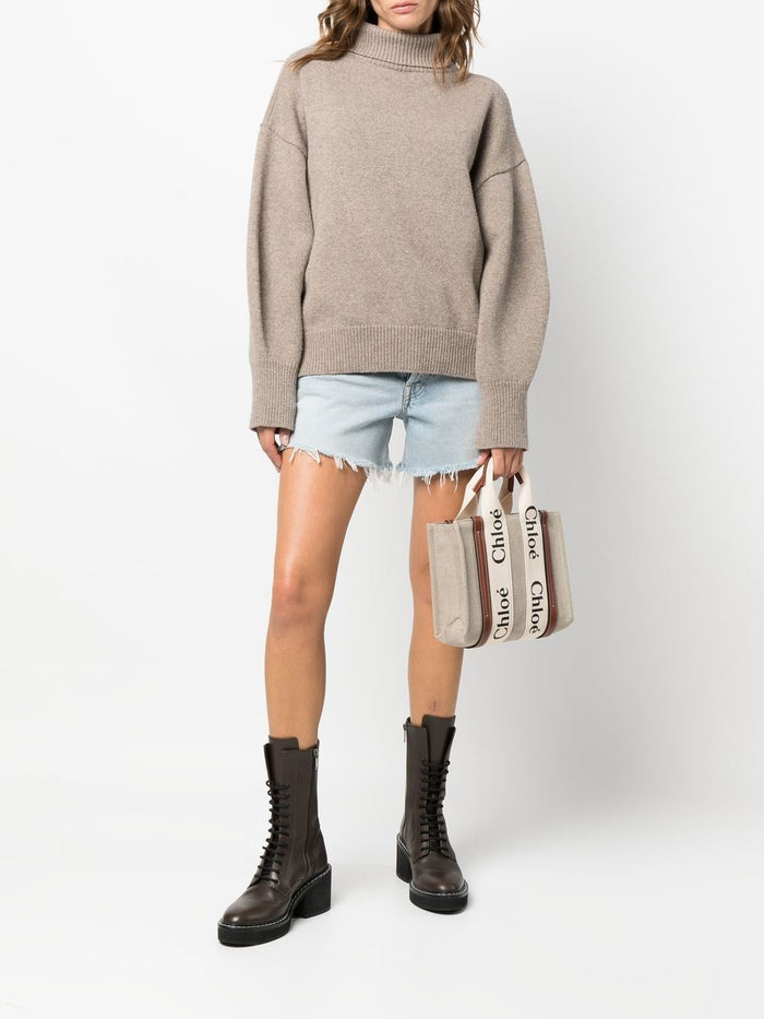 Chloè Bags Leather Brown Linen