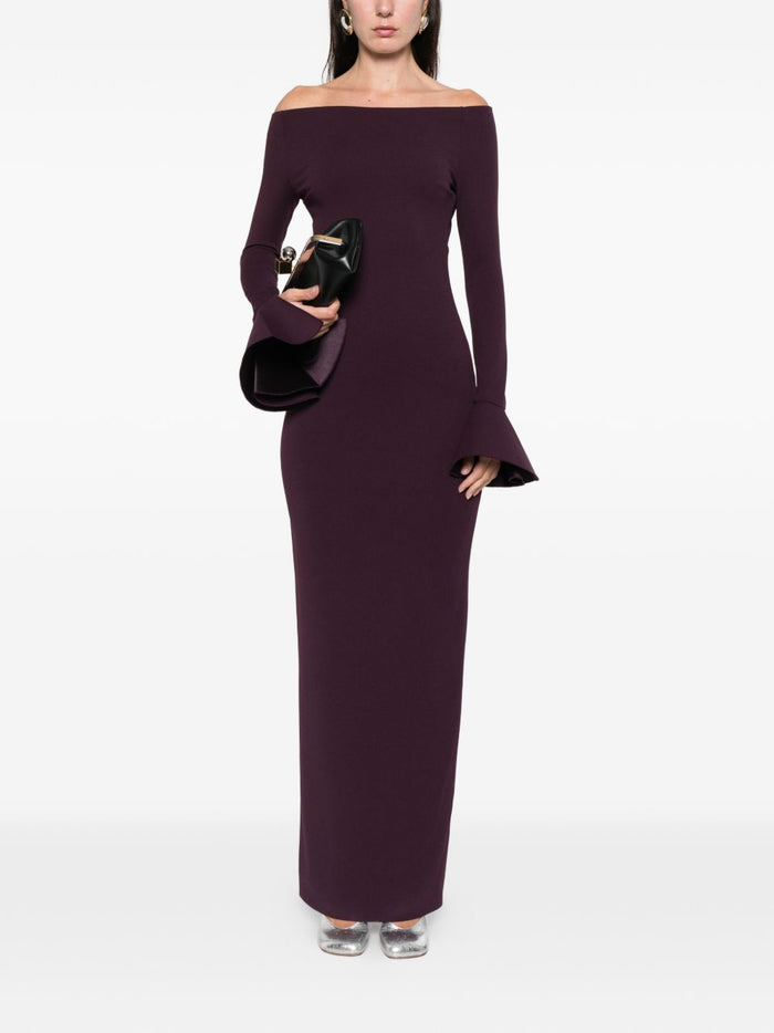 Solace London Dresses Purple Polyester Elastane