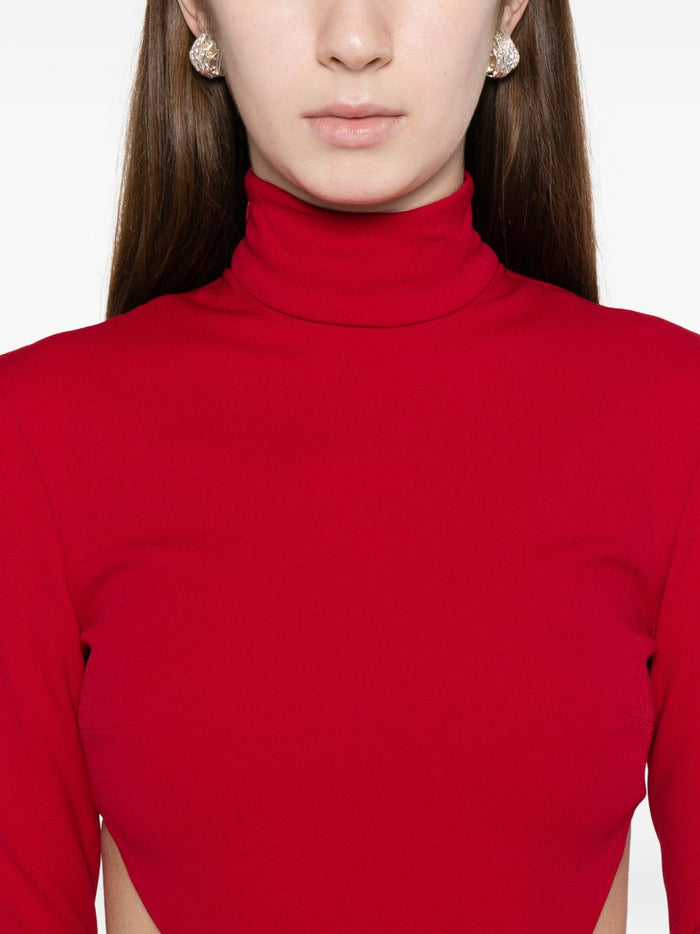 Solace London Dresses Red Polyester Elastane