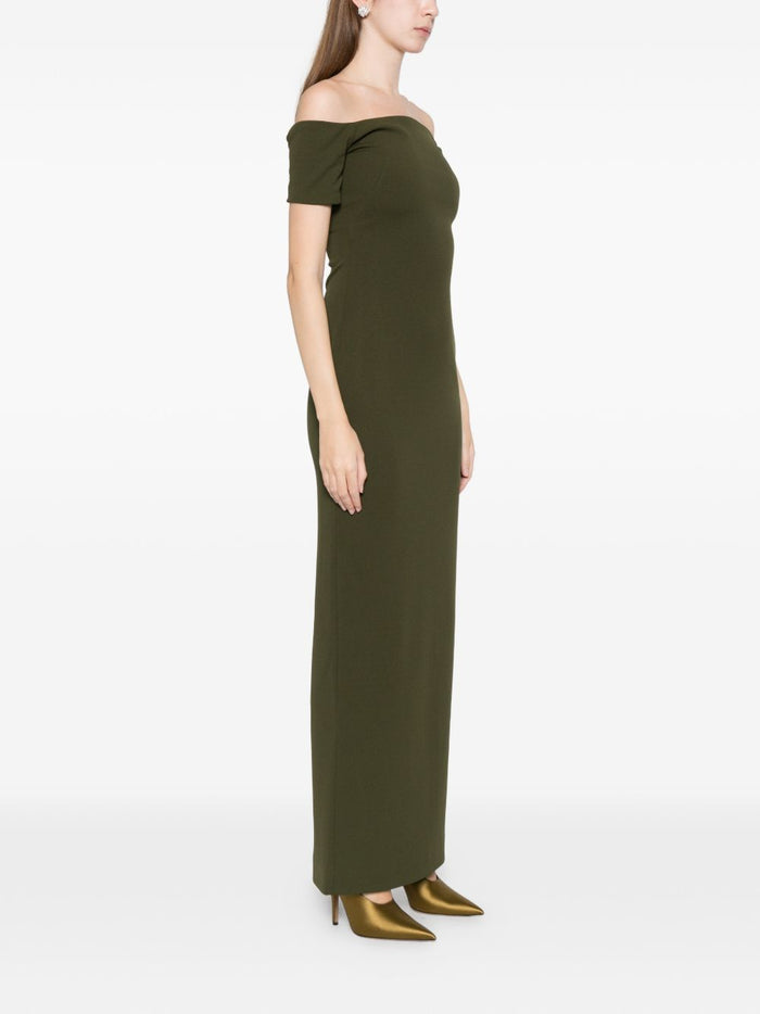 Solace London Dresses Green Polyester Elastane